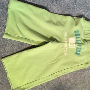 Girls wide leg cropped sweatpants